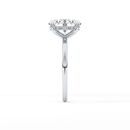 Oval Hidden Halo Lab Grown Diamond Engagement Ring