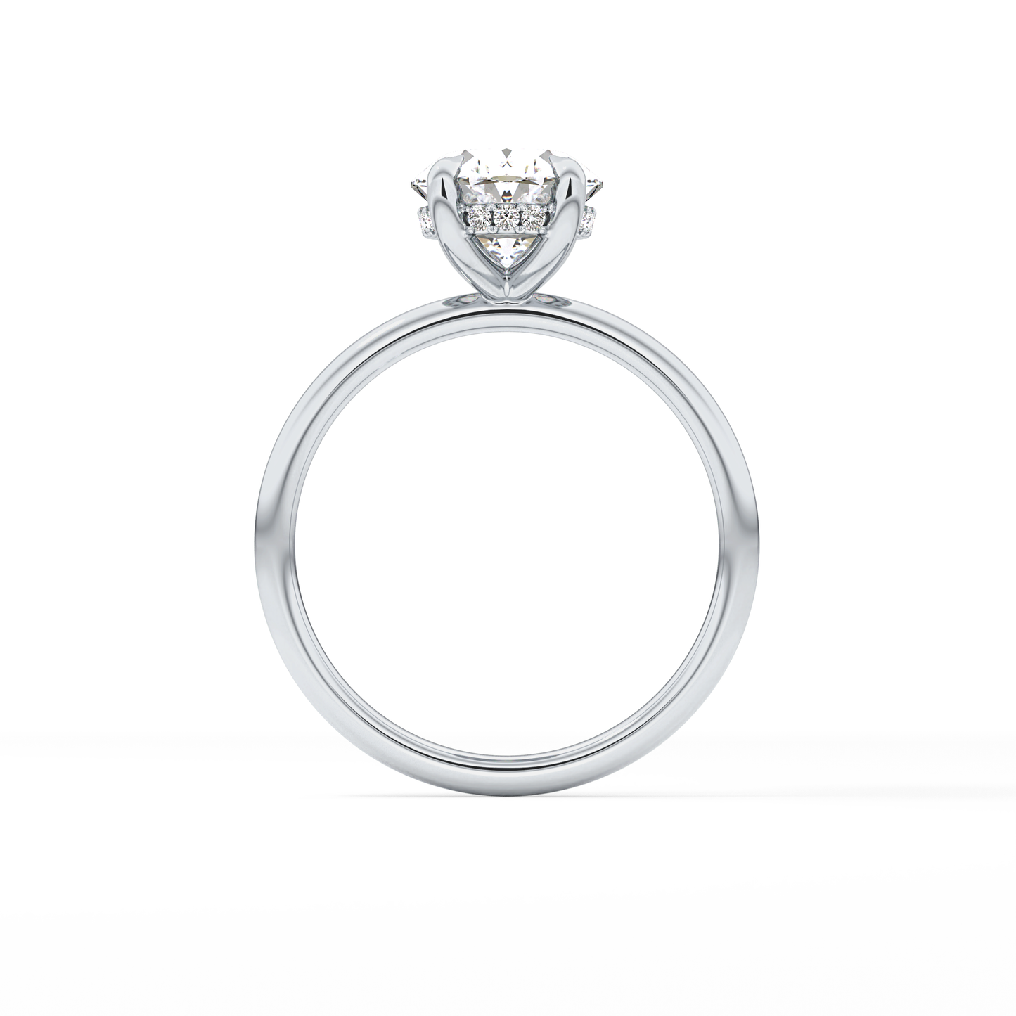 Oval Hidden Halo Lab Grown Diamond Engagement Ring