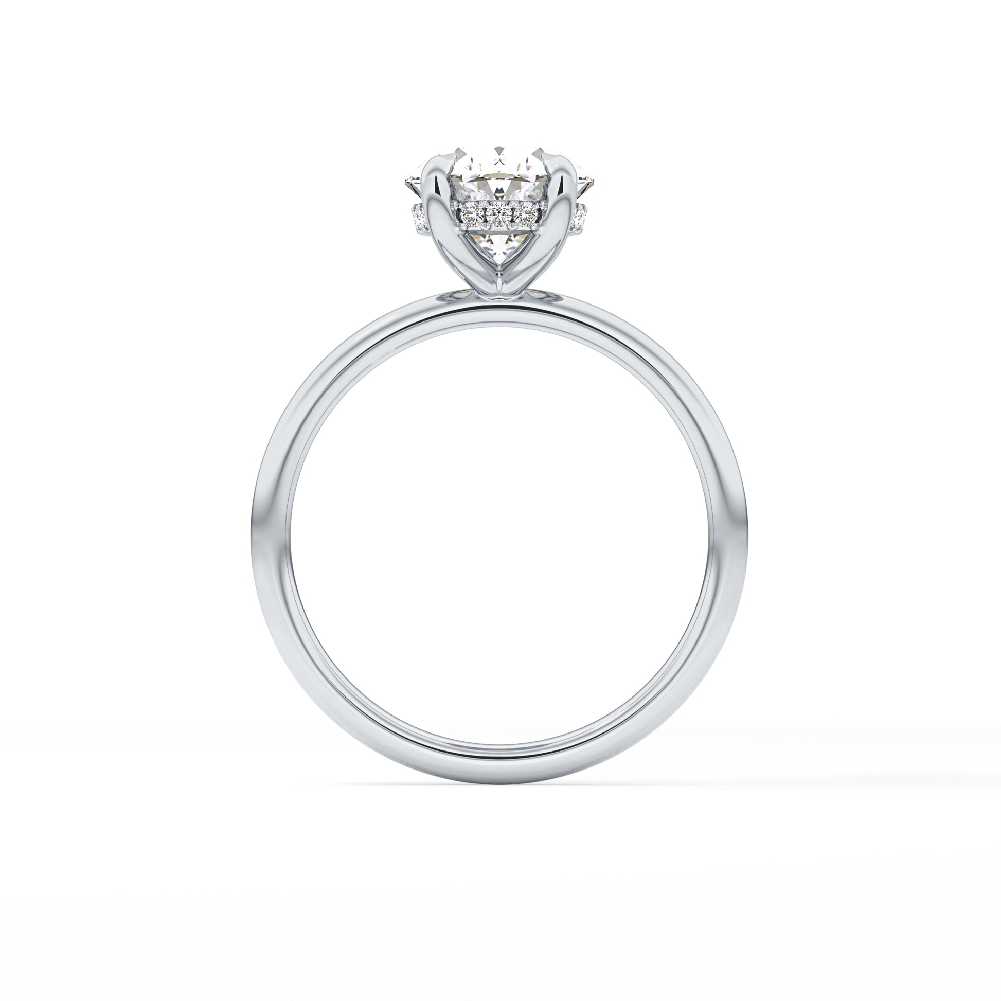 Oval Hidden Halo Lab Grown Diamond Engagement Ring