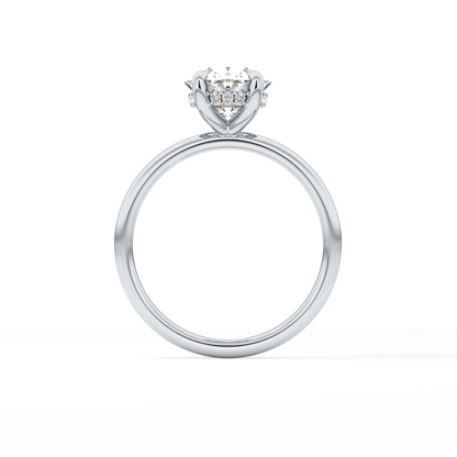 Oval Hidden Halo Lab Grown Diamond Engagement Ring