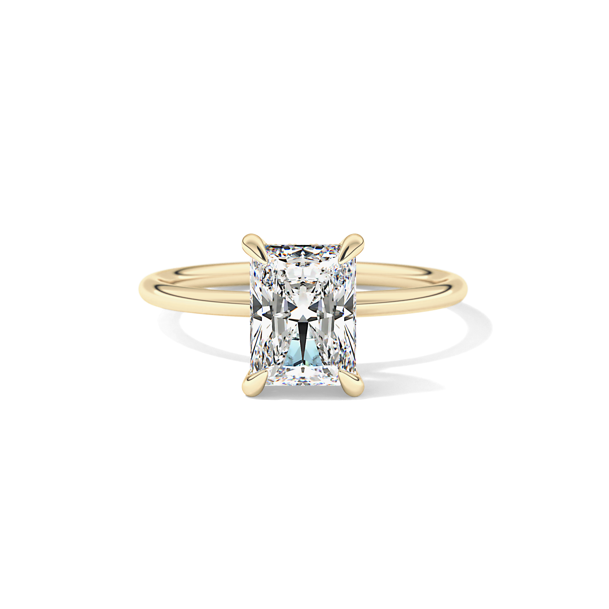 Radiant Hidden Halo Lab Grown Diamond Engagement Ring