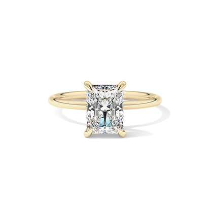 Radiant Hidden Halo Lab Grown Diamond Engagement Ring