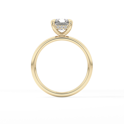 Radiant Hidden Halo Lab Grown Diamond Engagement Ring
