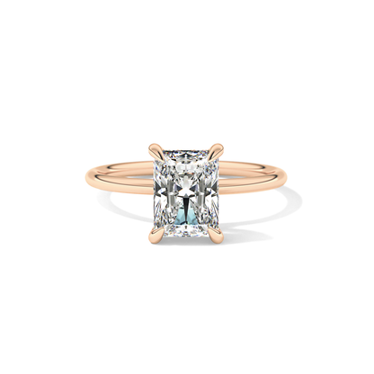 Radiant Hidden Halo Lab Grown Diamond Engagement Ring