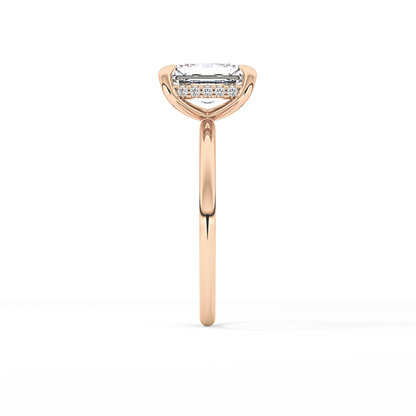 Radiant Hidden Halo Lab Grown Diamond Engagement Ring