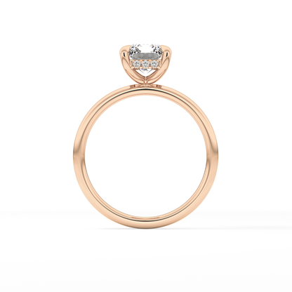 Radiant Hidden Halo Lab Grown Diamond Engagement Ring