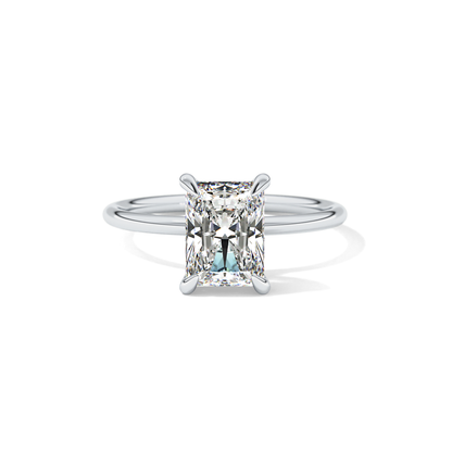 Radiant Hidden Halo Lab Grown Diamond Engagement Ring