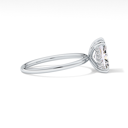 Radiant Hidden Halo Lab Grown Diamond Engagement Ring