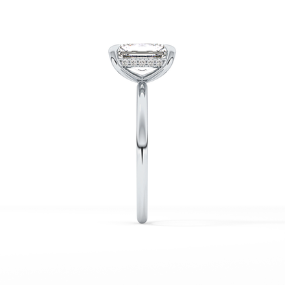 Radiant Hidden Halo Lab Grown Diamond Engagement Ring