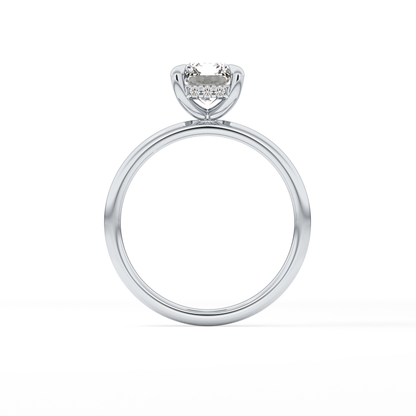 Radiant Hidden Halo Lab Grown Diamond Engagement Ring