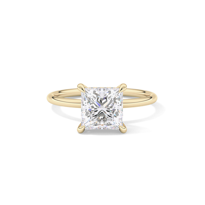 Princess Hidden Halo Lab Grown Diamond Engagement Ring