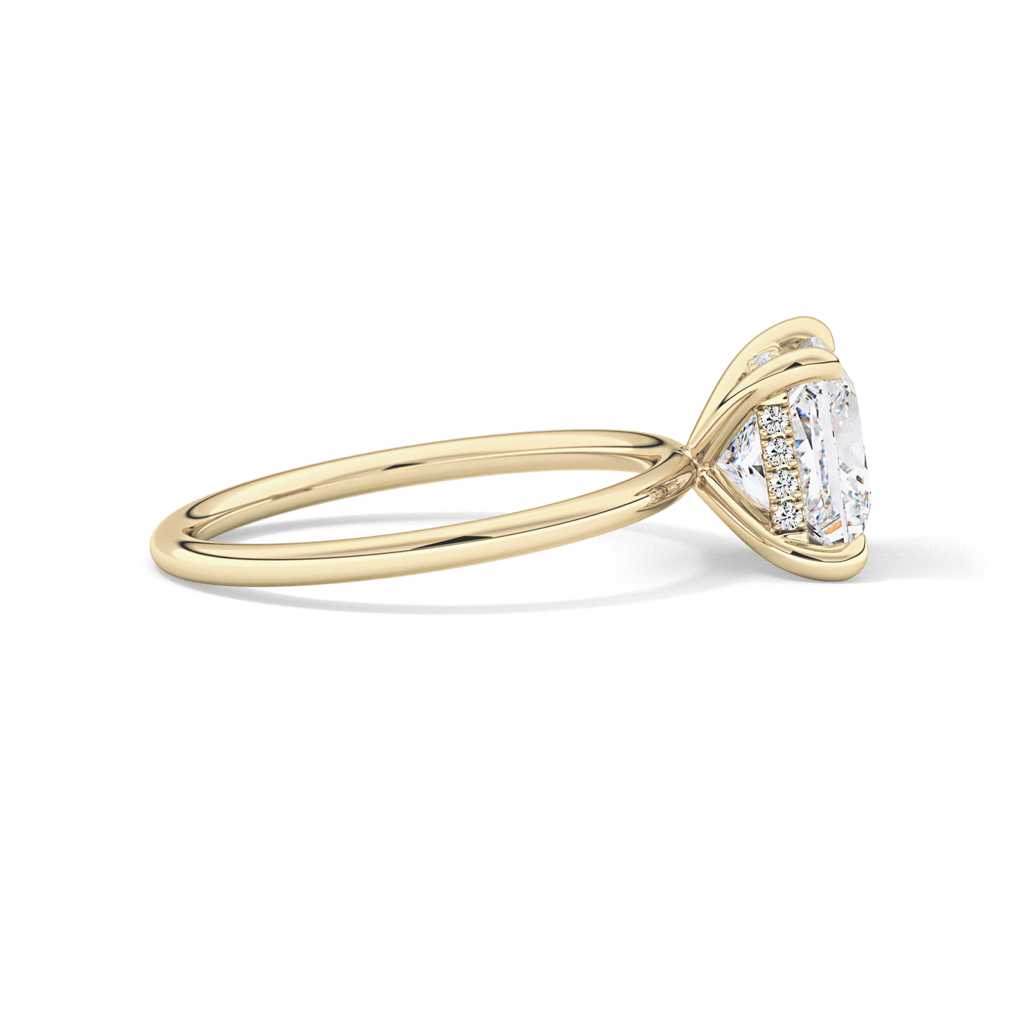 Princess Hidden Halo Lab Grown Diamond Engagement Ring