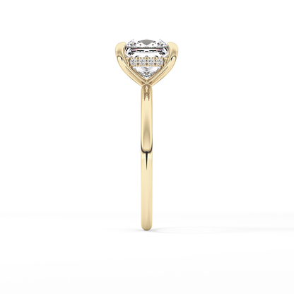 Princess Hidden Halo Lab Grown Diamond Engagement Ring