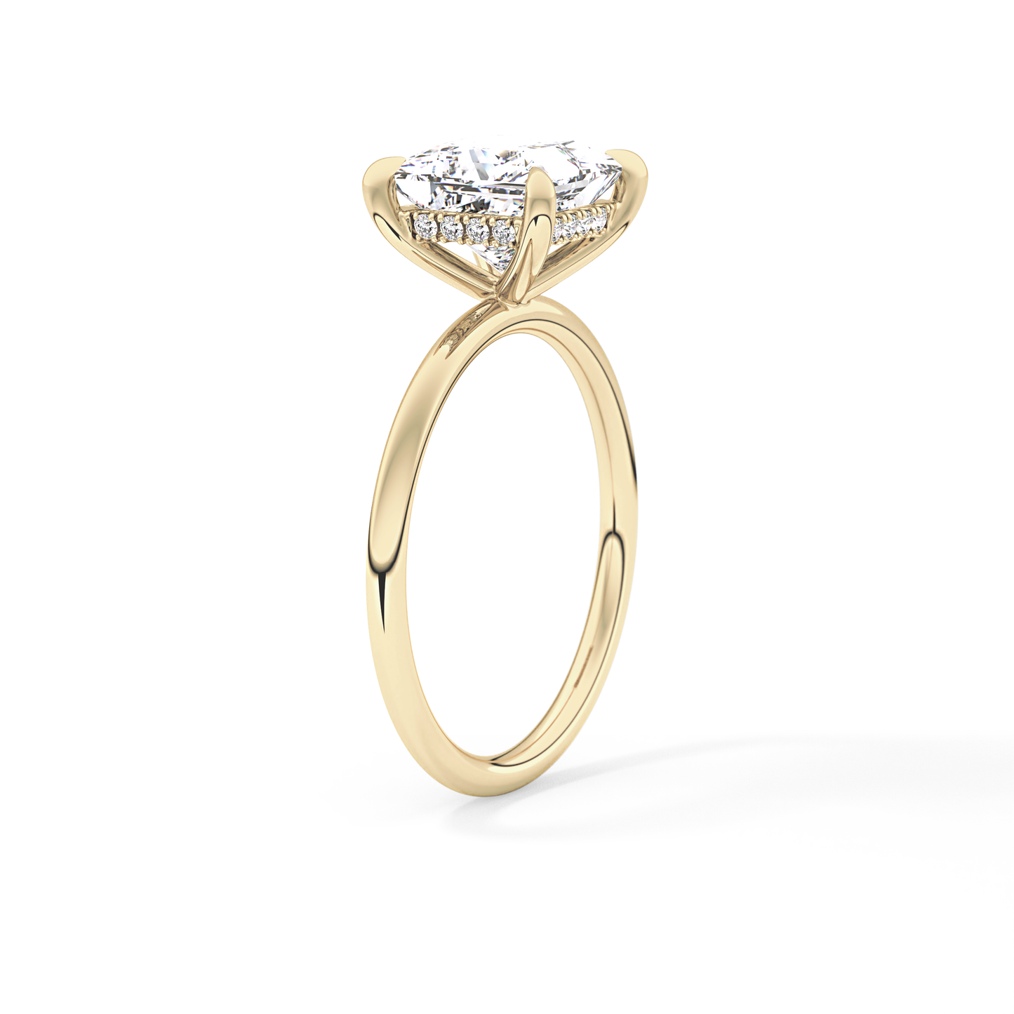 Princess Hidden Halo Lab Grown Diamond Engagement Ring