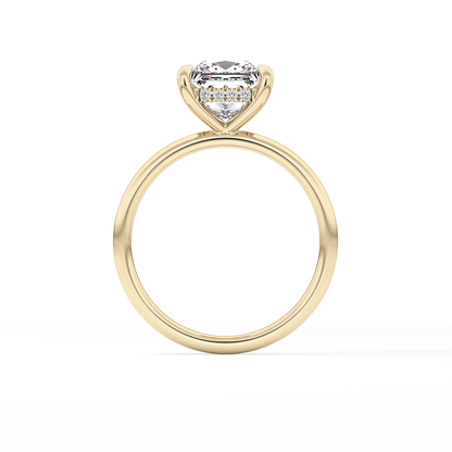 Princess Hidden Halo Lab Grown Diamond Engagement Ring