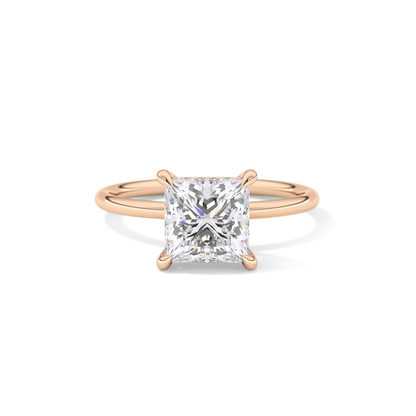 Princess Hidden Halo Lab Grown Diamond Engagement Ring