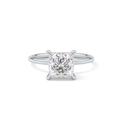 Princess Hidden Halo Lab Grown Diamond Engagement Ring