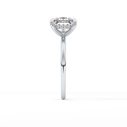 Princess Hidden Halo Lab Grown Diamond Engagement Ring