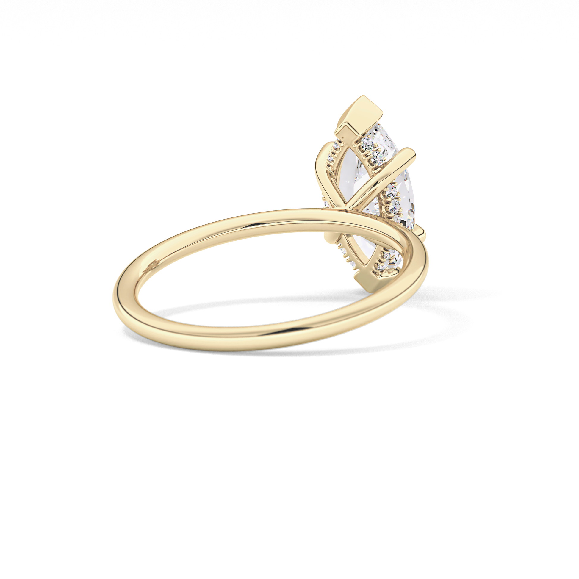 Marquise Hidden Halo Lab Grown Diamond Engagement Ring