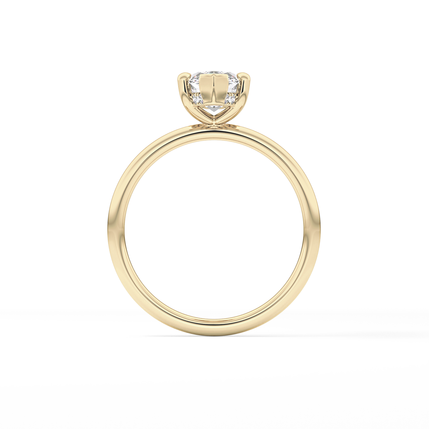 Marquise Hidden Halo Lab Grown Diamond Engagement Ring