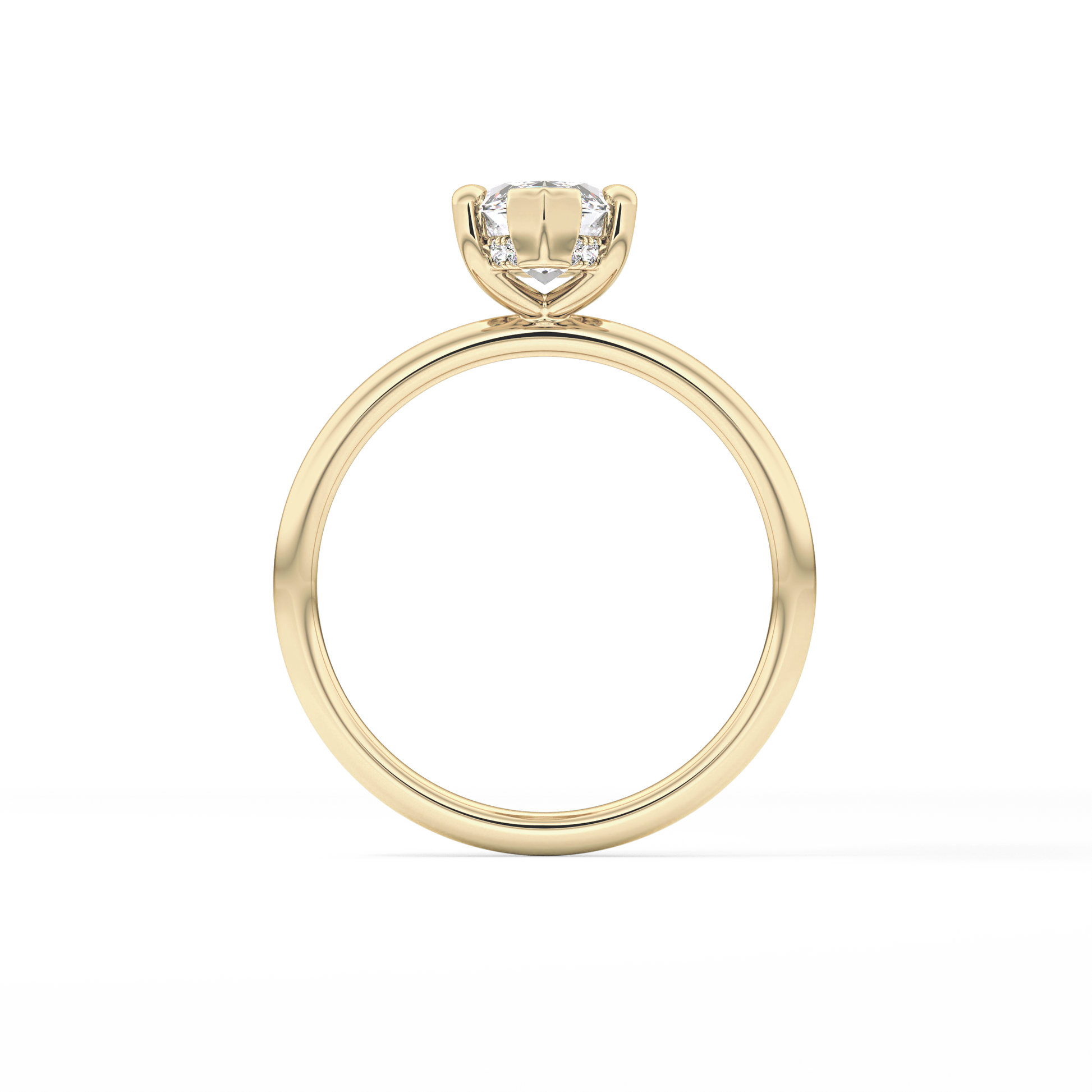Marquise Hidden Halo Lab Grown Diamond Engagement Ring