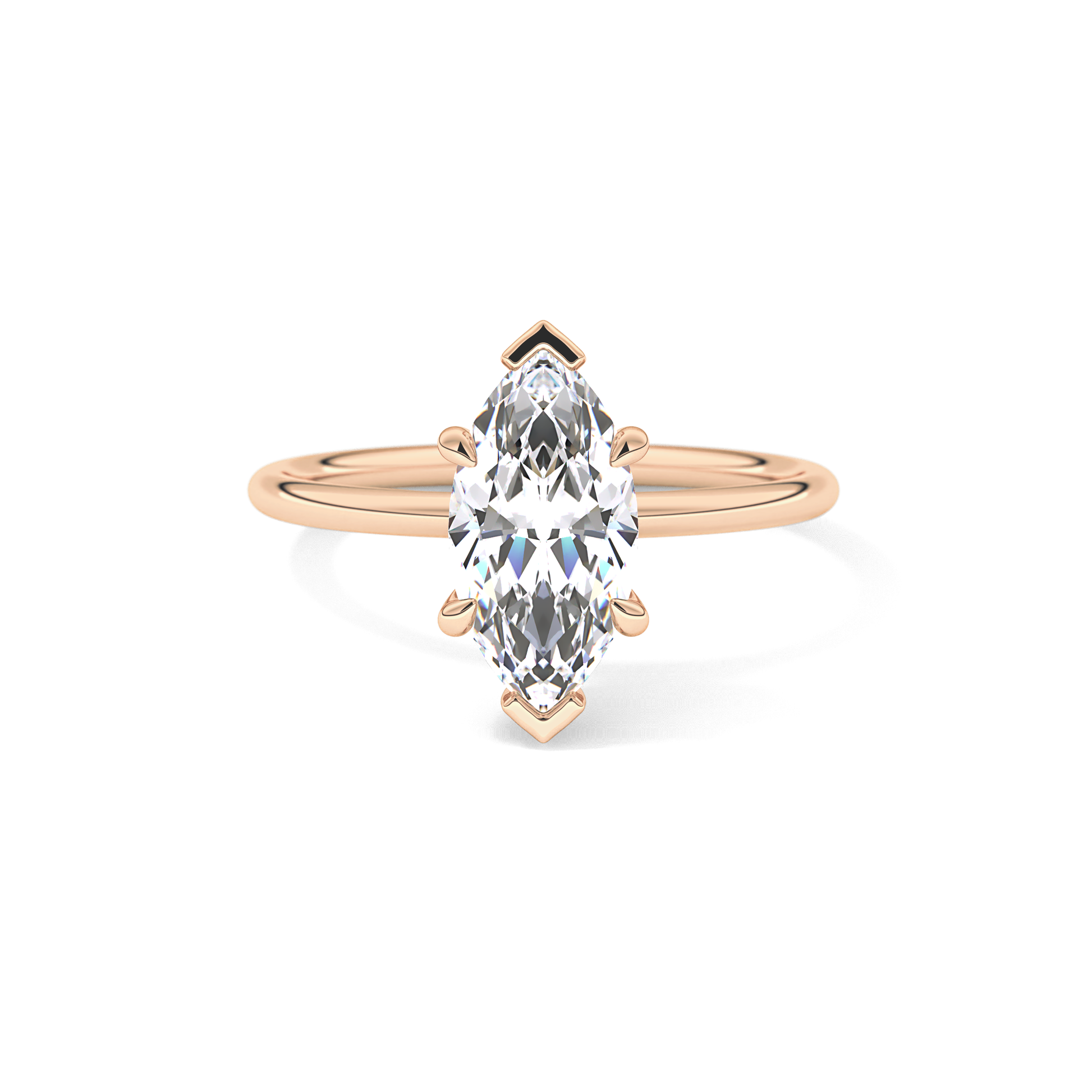 Marquise Hidden Halo Lab Grown Diamond Engagement Ring