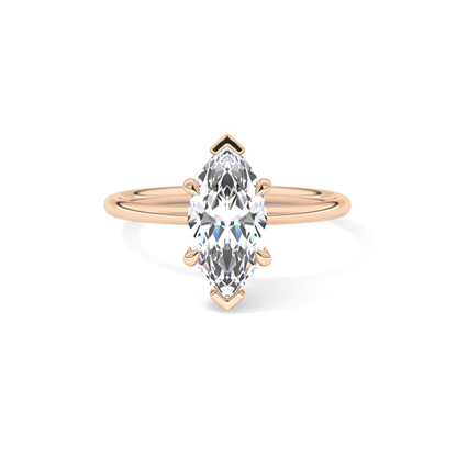 Marquise Hidden Halo Lab Grown Diamond Engagement Ring