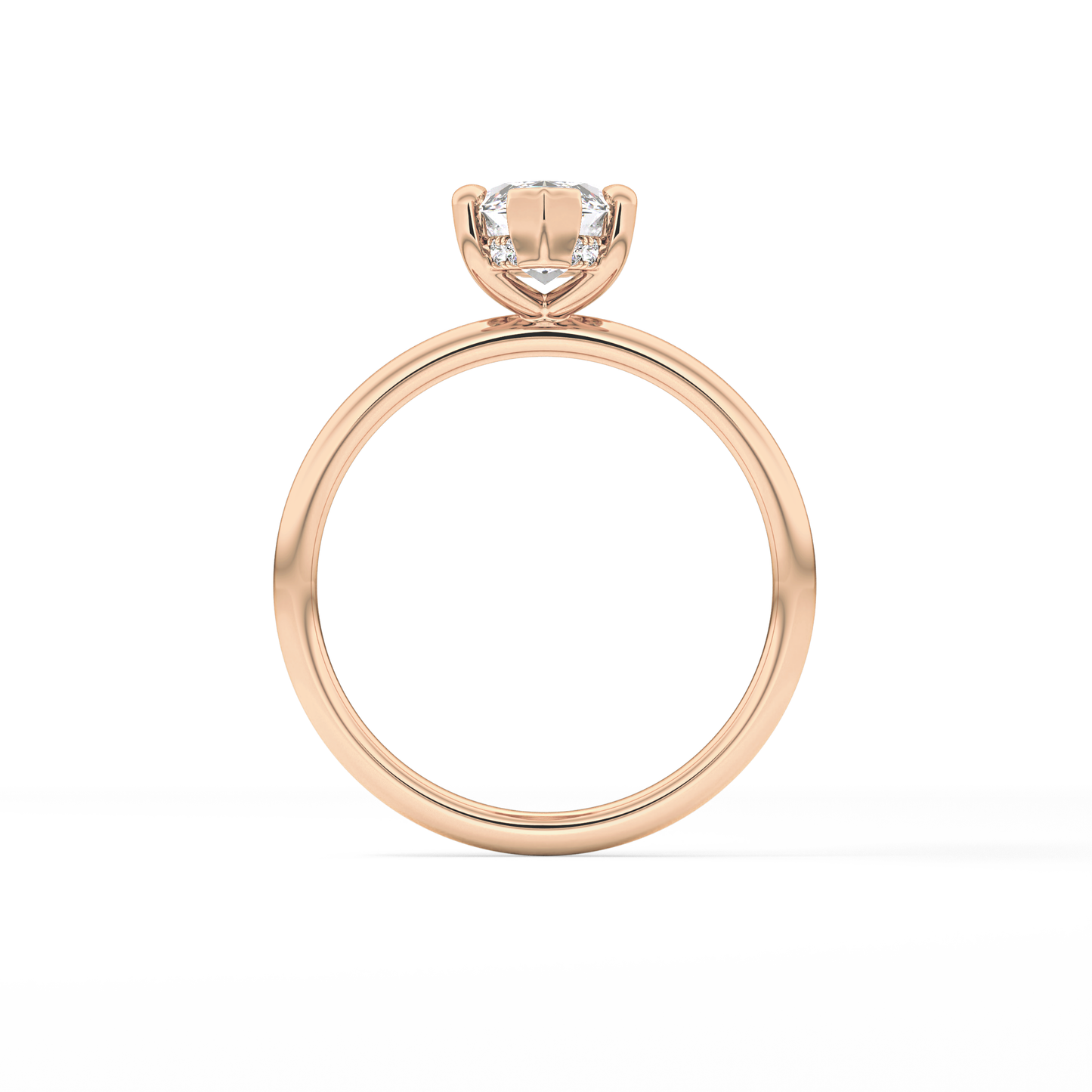 Marquise Hidden Halo Lab Grown Diamond Engagement Ring