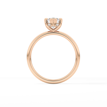 Marquise Hidden Halo Lab Grown Diamond Engagement Ring