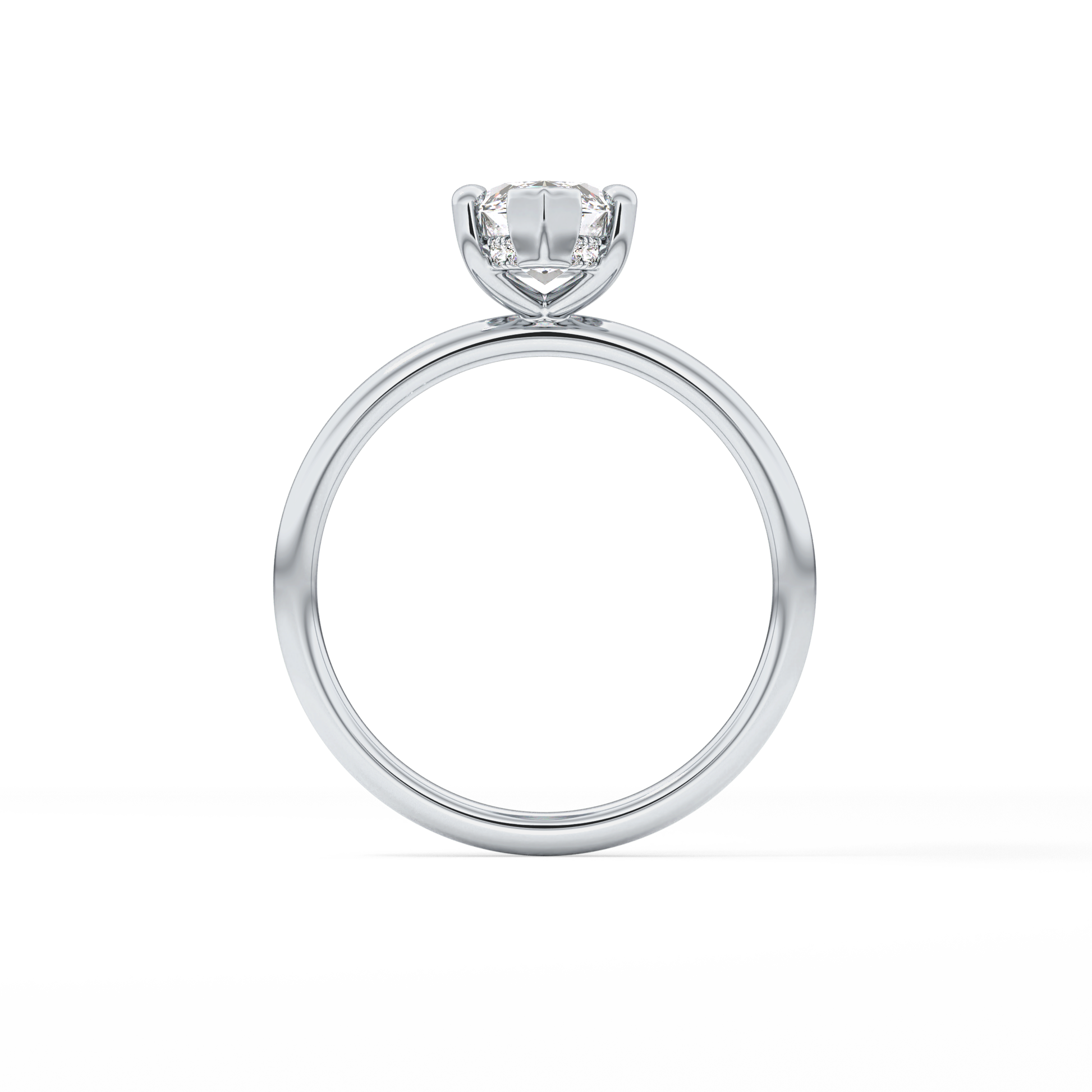 Marquise Hidden Halo Lab Grown Diamond Engagement Ring