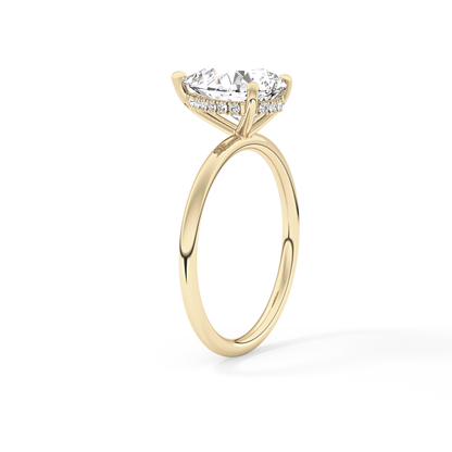 Pear Hidden Halo Lab Grown Diamond Engagement Ring