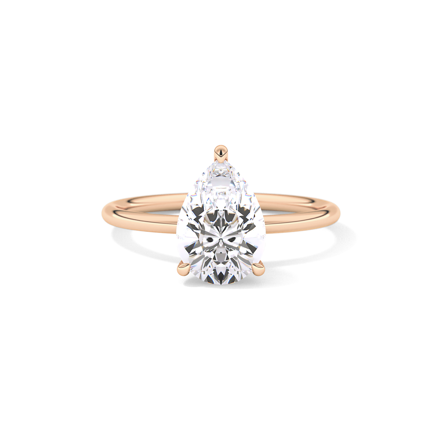 Pear Hidden Halo Lab Grown Diamond Engagement Ring
