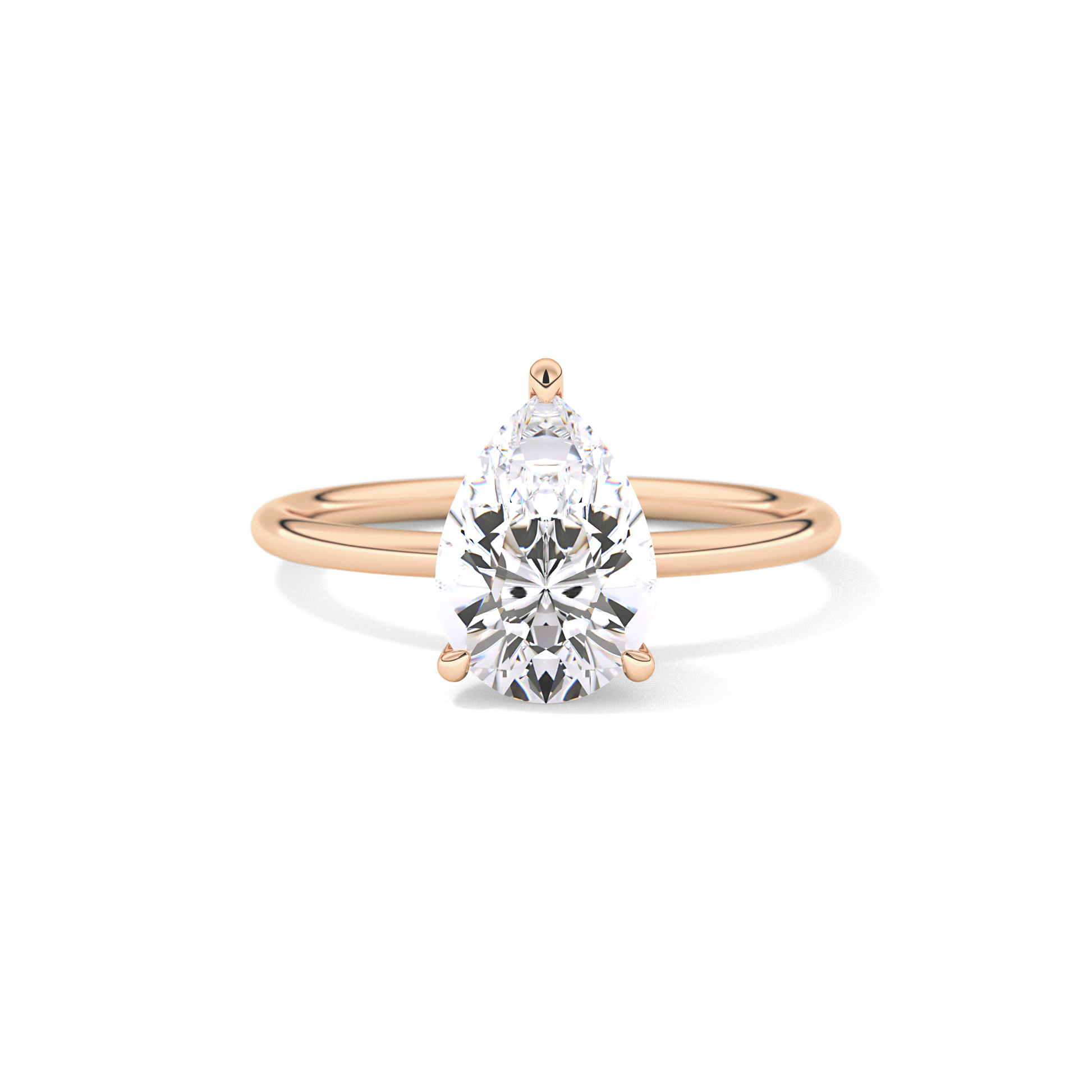 Pear Hidden Halo Lab Grown Diamond Engagement Ring