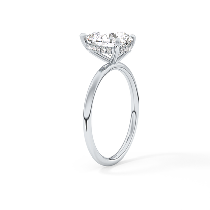 Pear Hidden Halo Lab Grown Diamond Engagement Ring