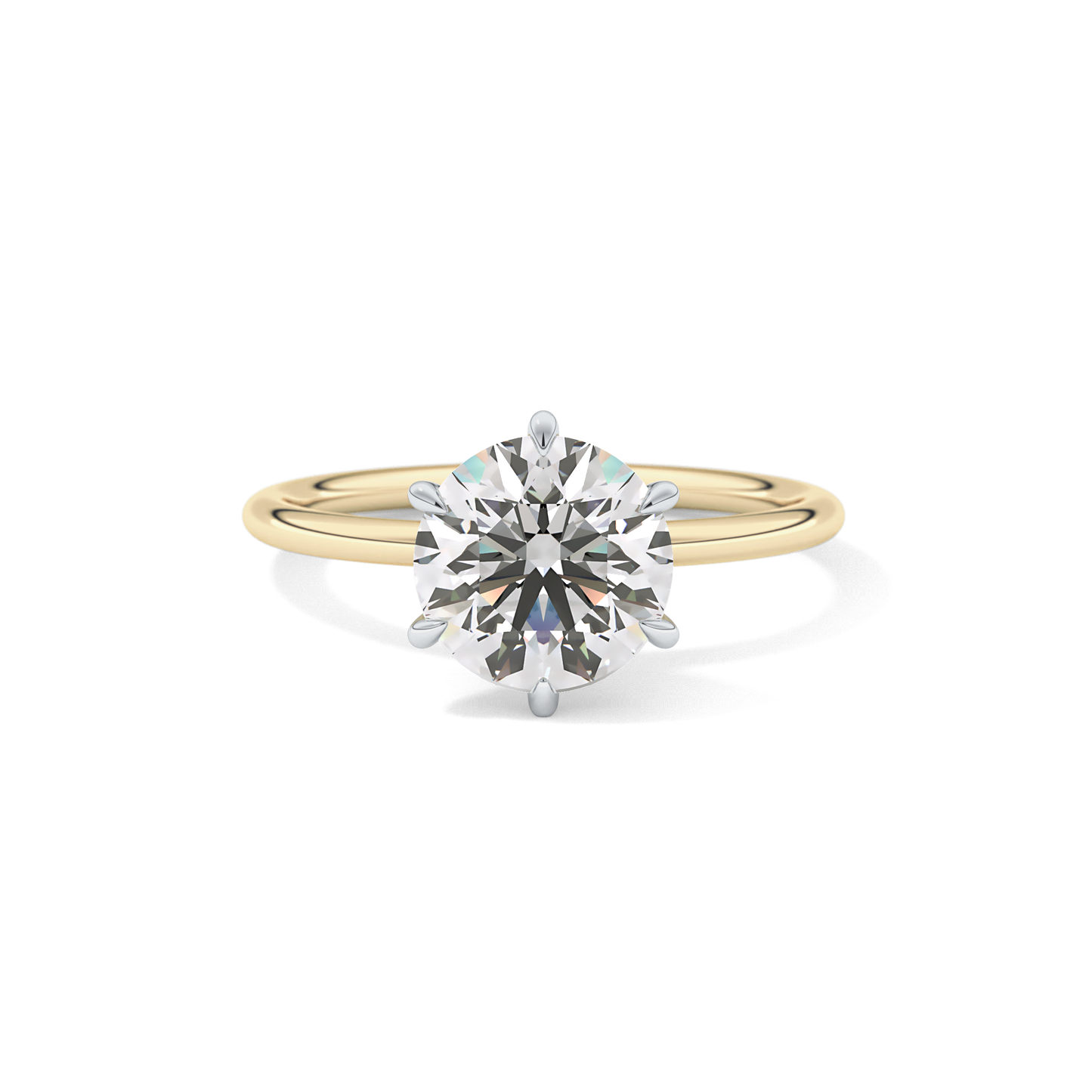 Round Solitaire Lab Grown Diamond Engagement Ring
