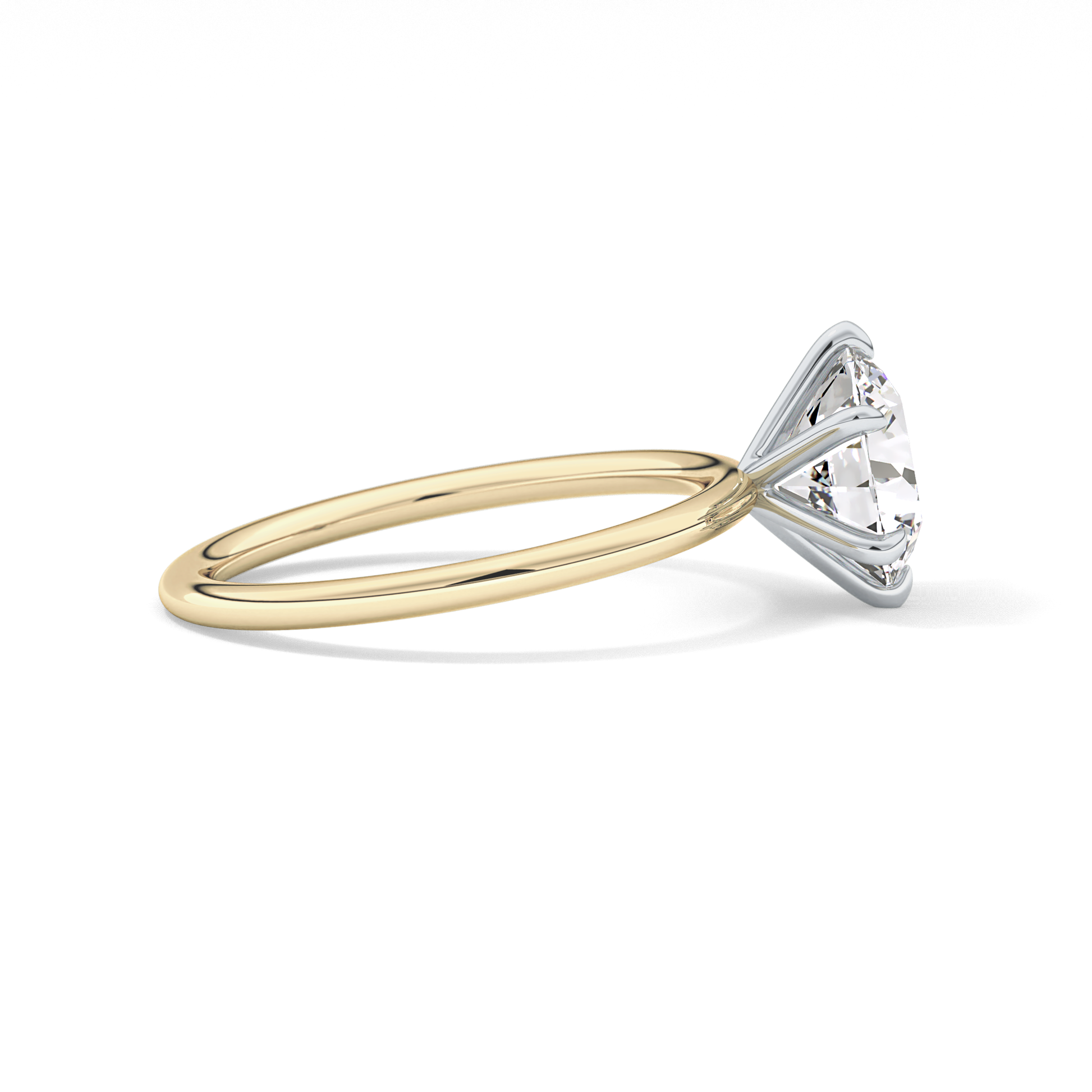 Round Solitaire Lab Grown Diamond Engagement Ring