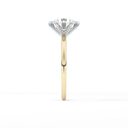 Round Solitaire Lab Grown Diamond Engagement Ring