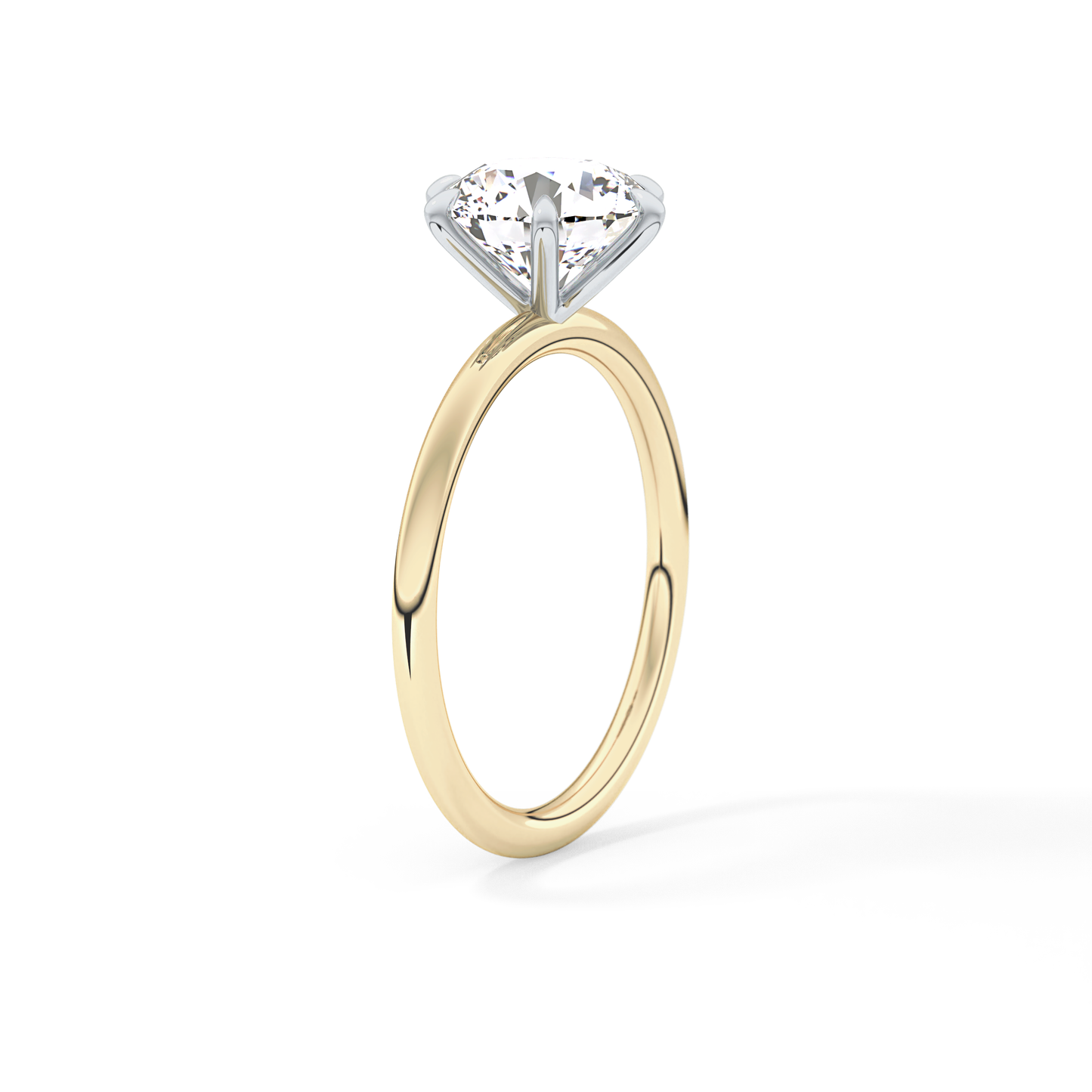 Round Solitaire Lab Grown Diamond Engagement Ring