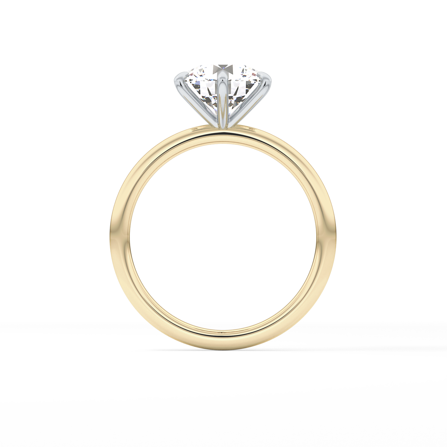 Round Solitaire Lab Grown Diamond Engagement Ring