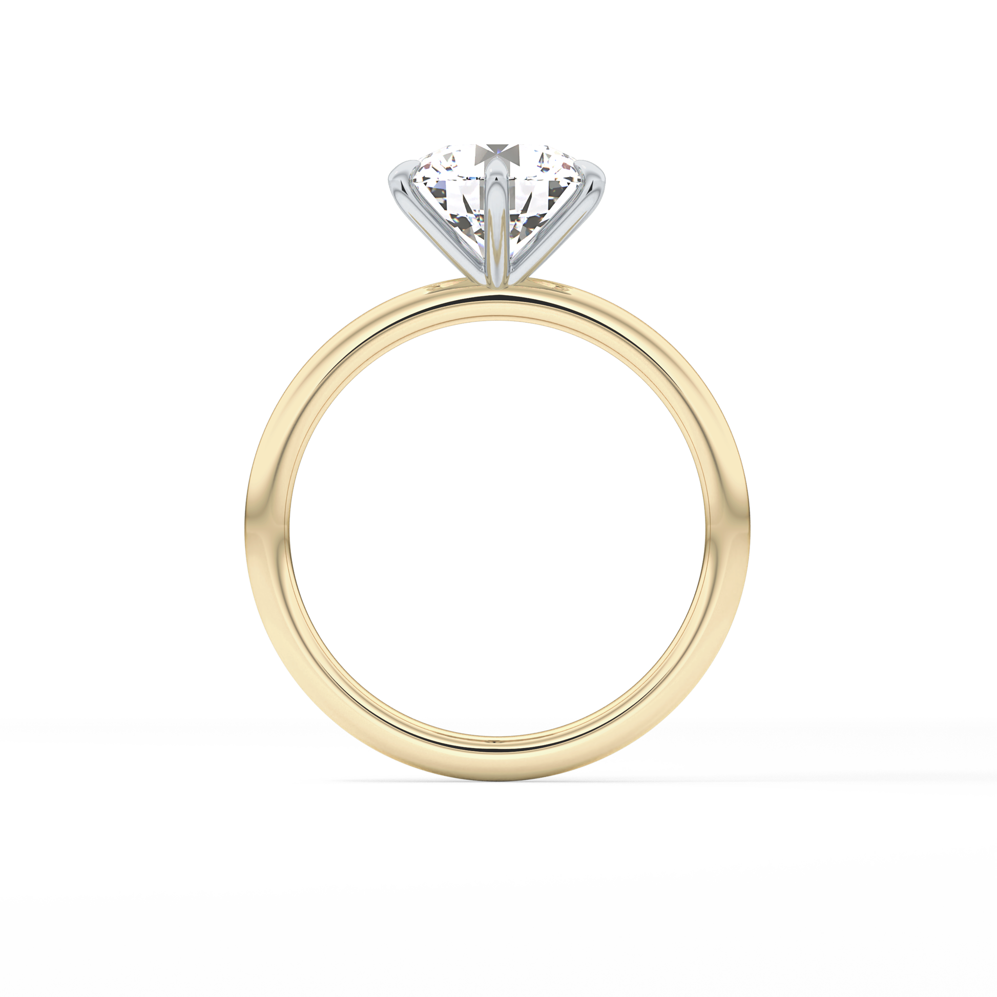 Round Solitaire Lab Grown Diamond Engagement Ring