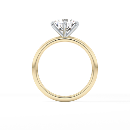 Round Solitaire Lab Grown Diamond Engagement Ring