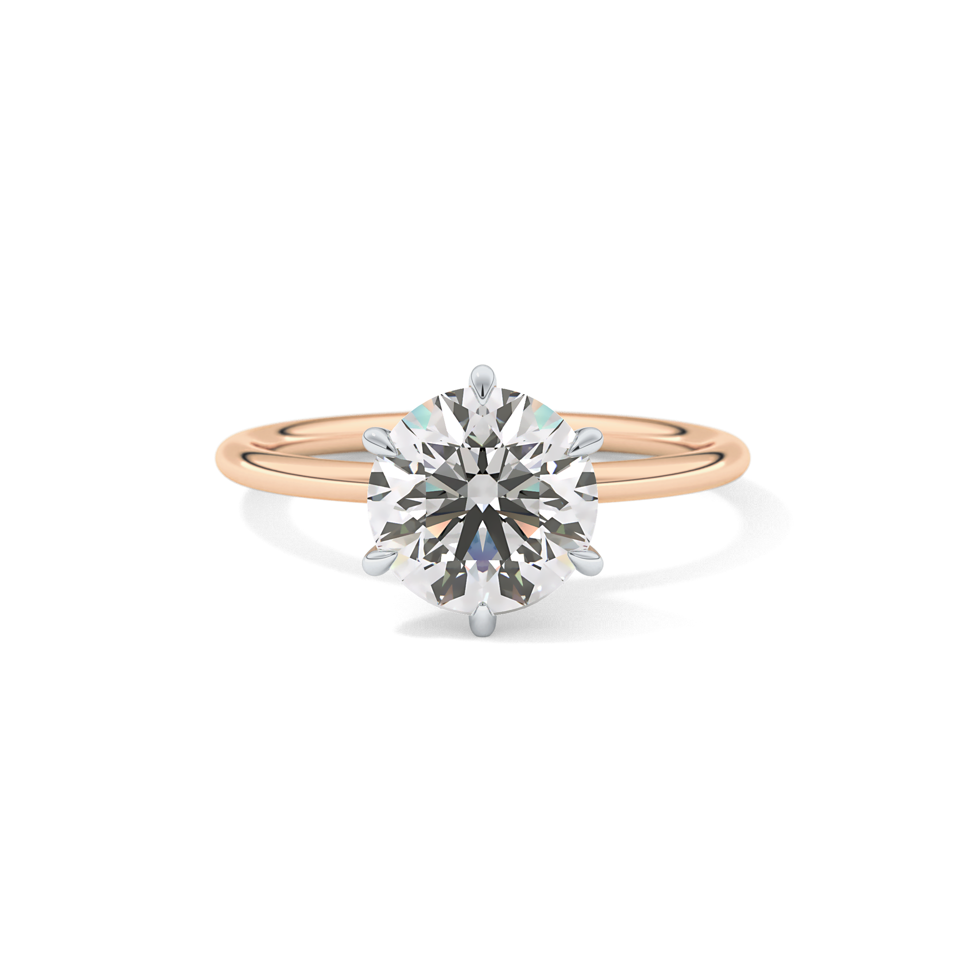 Round Solitaire Lab Grown Diamond Engagement Ring