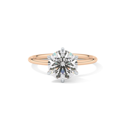 Round Solitaire Lab Grown Diamond Engagement Ring