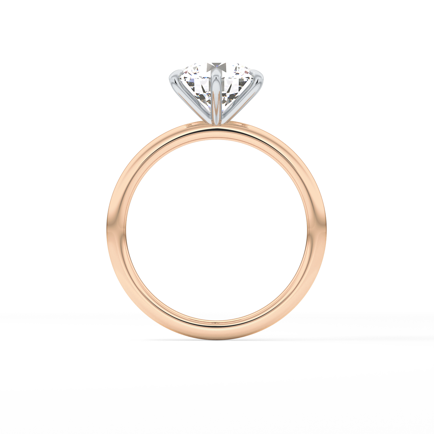 Round Solitaire Lab Grown Diamond Engagement Ring