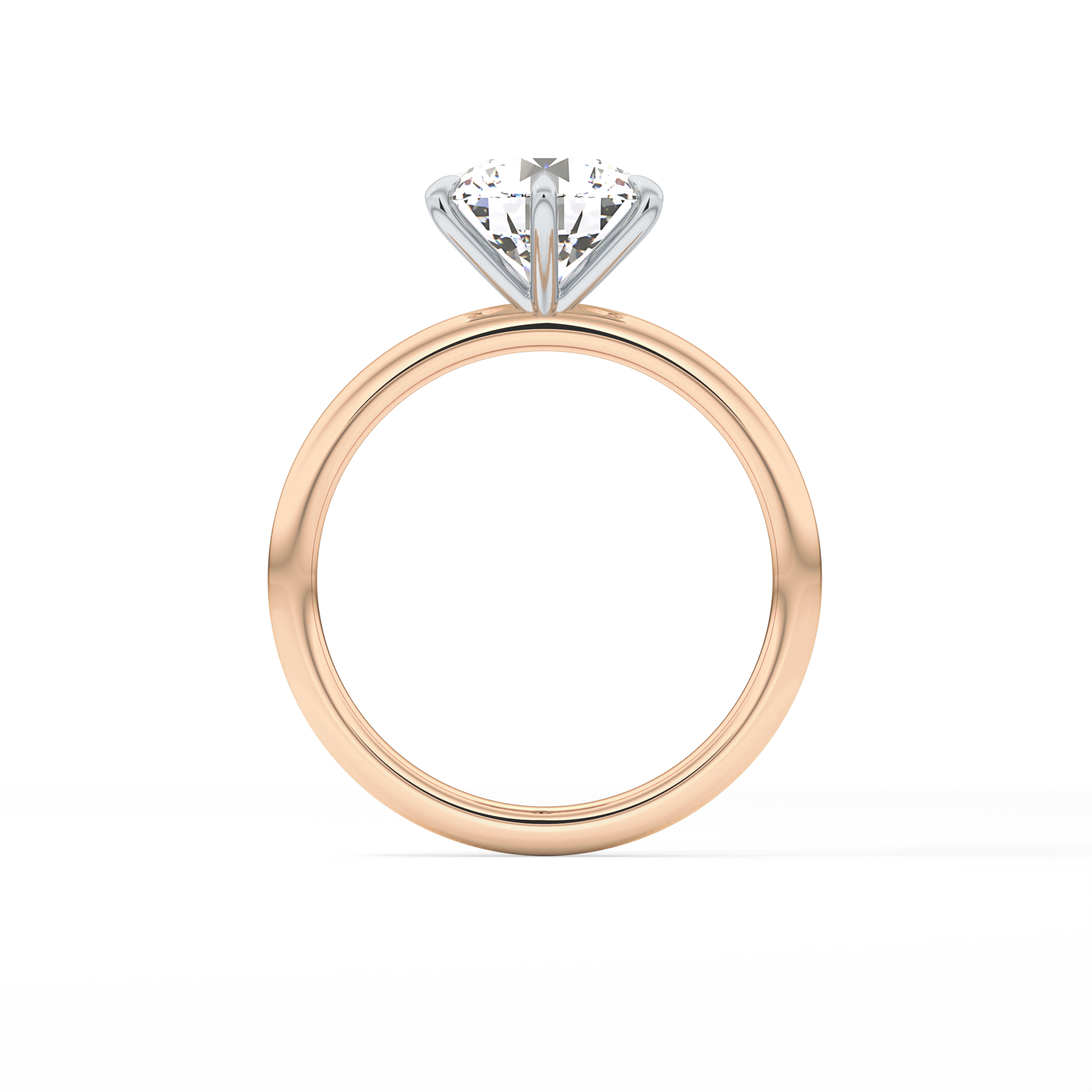 Round Solitaire Lab Grown Diamond Engagement Ring