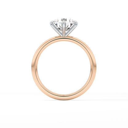 Round Solitaire Lab Grown Diamond Engagement Ring