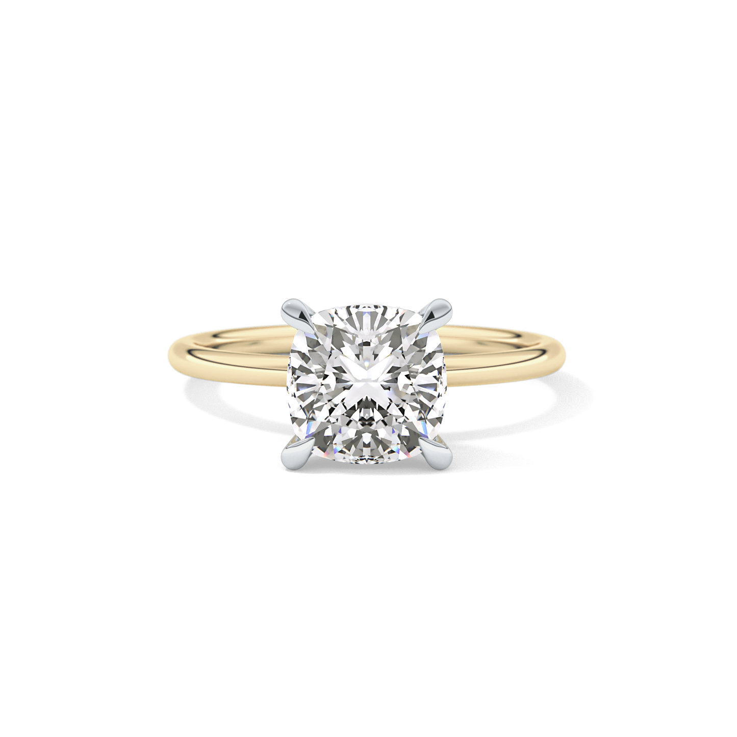 Cushion Solitaire Lab Grown Diamond Engagement Ring