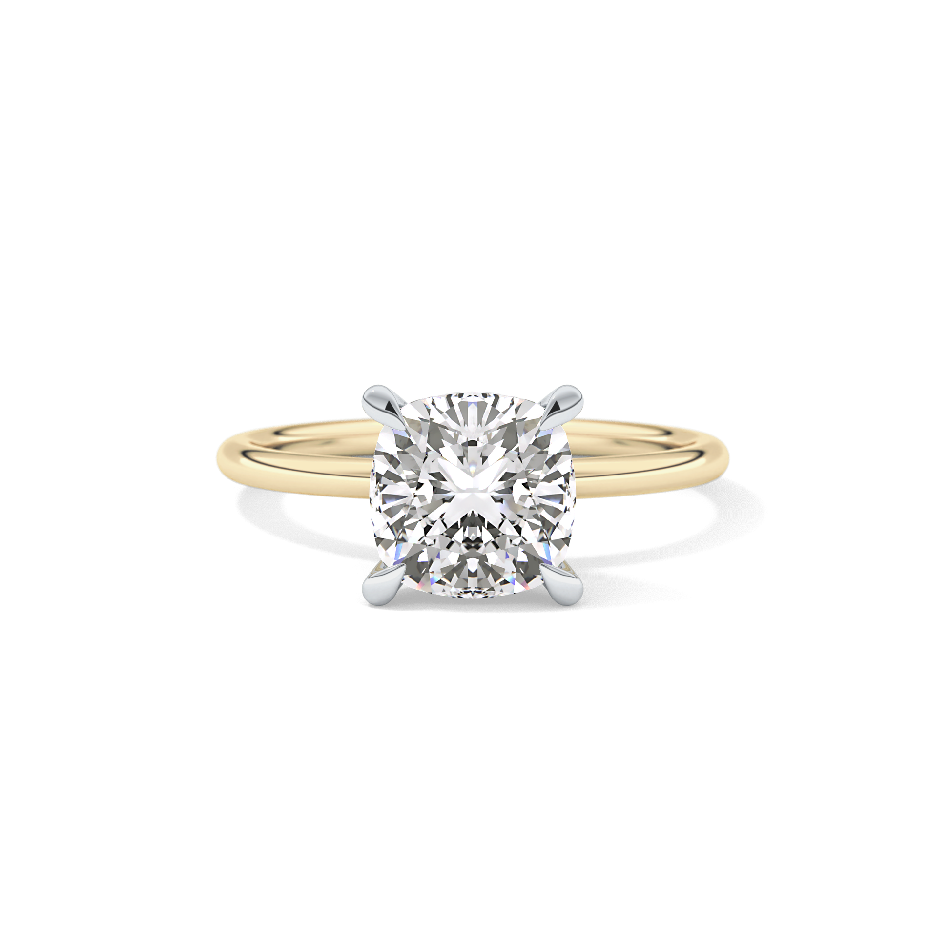 Cushion Solitaire Lab Grown Diamond Engagement Ring