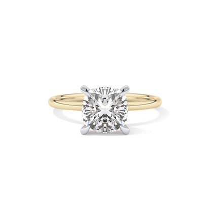 Cushion Solitaire Lab Grown Diamond Engagement Ring