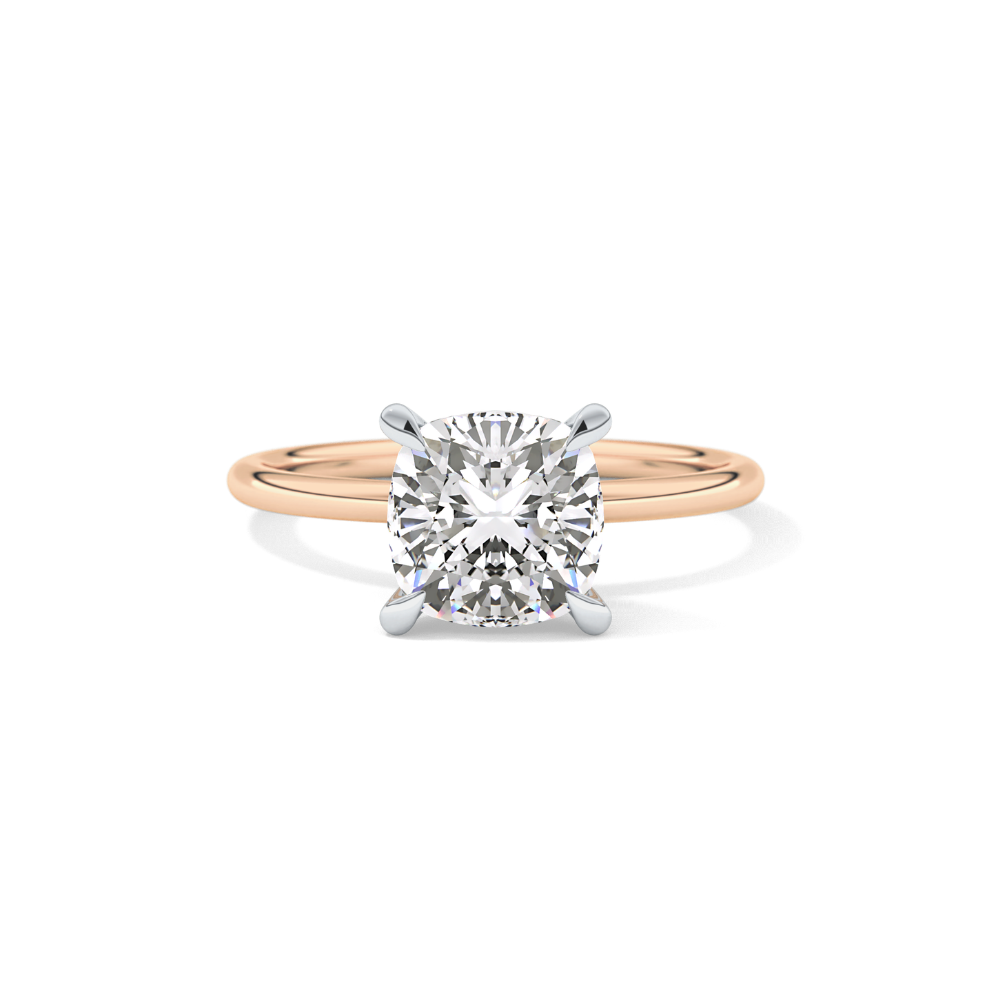 Cushion Solitaire Lab Grown Diamond Engagement Ring